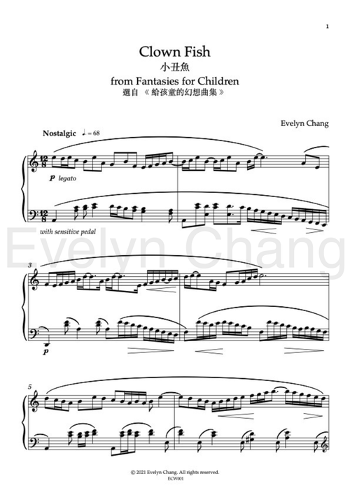Clown Fish – Fantasies for Children – Score – (PDF)