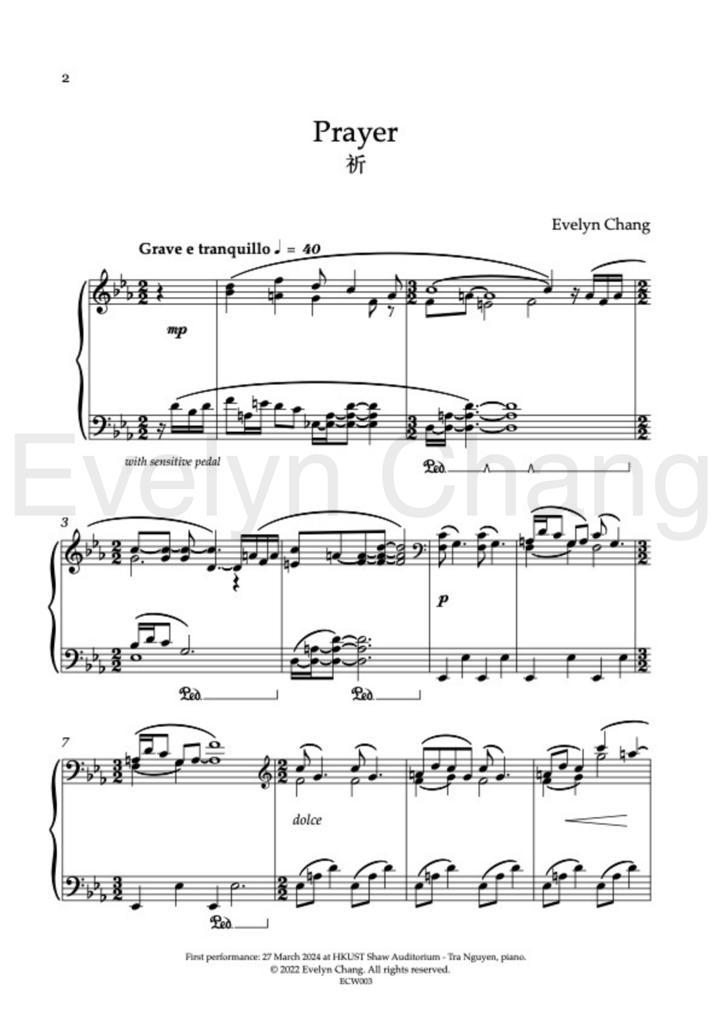 Prayer – Score – (PDF)