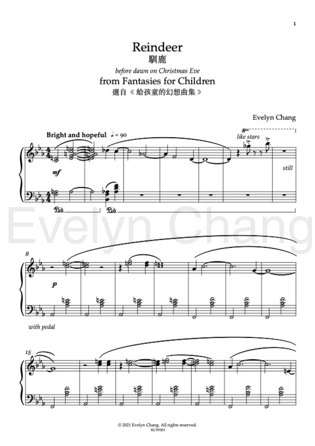 Reindeer – Fantasies for Children – Score – (PDF)