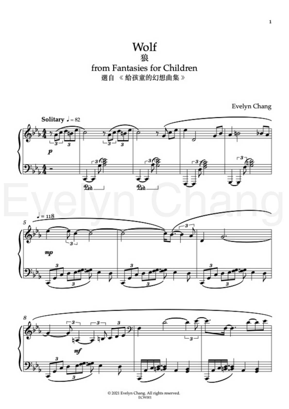 Wolf – Fantasies for Children – Score – (PDF)
